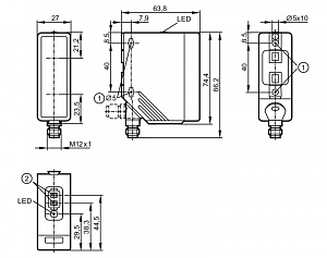 IFM O4P500 - Рефлекторный датчик