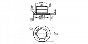 IFM E33208 - Присоединительный адаптер Tri-Clamp