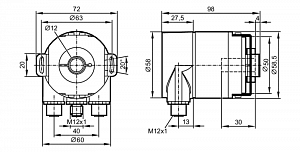 IFM RM3010 - Абсолютный многооборотный энкодер со сплошным валом