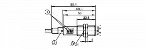 IFM OGE502 - Однолучевой световой барьер - приёмник