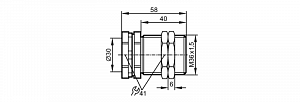 IFM E10743 - Монтажный адаптер с конечным ограничителем