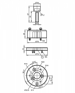 IFM E12501 - Монтажный адаптер для датчиков позиционирования, используемый на клапанах с выдвижным штоком