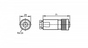 IFM E1001A - Разъём с клеммами
