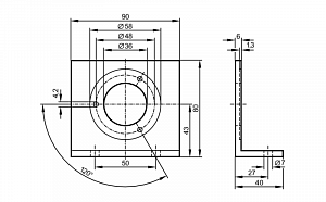 IFM E60035 - Угловой фланец для энкодеров