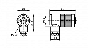 IFM E1004A - Разъём с клеммами