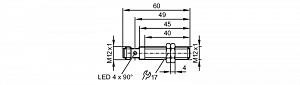 IFM IF503A - Индуктивный датчик в цельнометаллическом корпусе