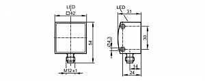IFM O2D909 - Внешняя подсветка