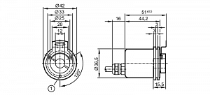 IFM RM8003 - Абсолютный многооборотный энкодер со сплошным валом
