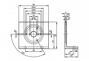 IFM E60033 - Угловой фланец для энкодеров