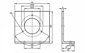 IFM E60034 - Угловой фланец для энкодеров
