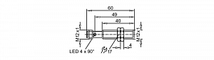 IFM MFT202 - Магнитный датчик в цельнометаллическом корпусе