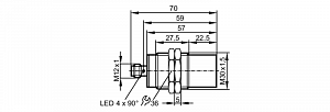 IFM II503A - Индуктивный датчик в цельнометаллическом корпусе